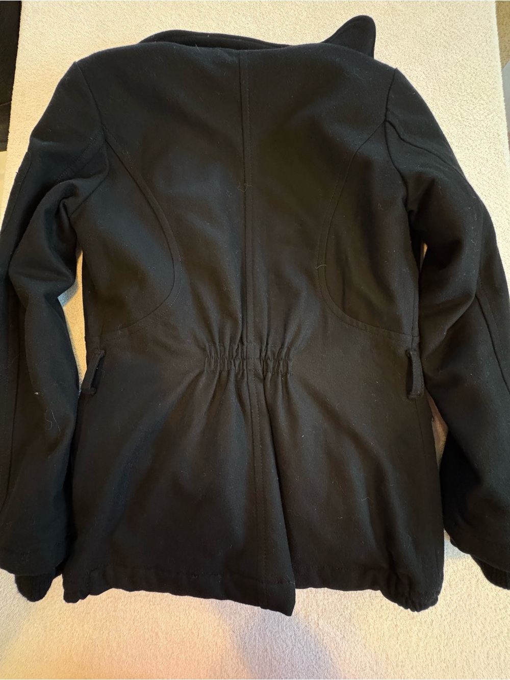 H&M Divided Black Wool Blend Utility Cargo Jacket Size 6 - Picture 13 of 14